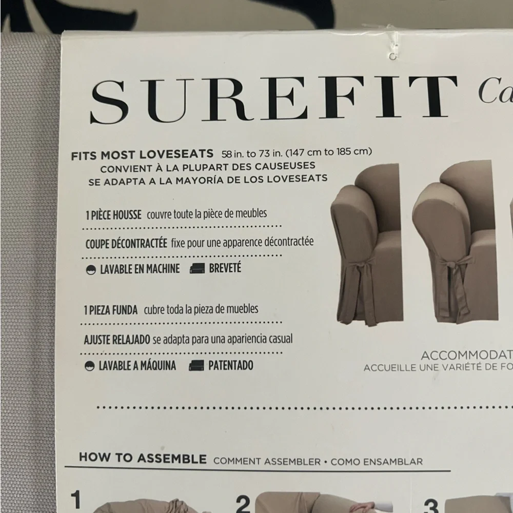 Sure Fit Gray Furniture Cover Accents